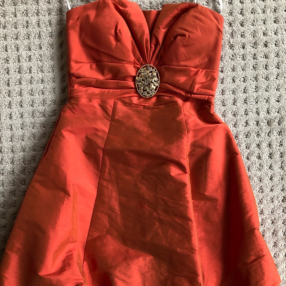 Strapless cocktail dress
